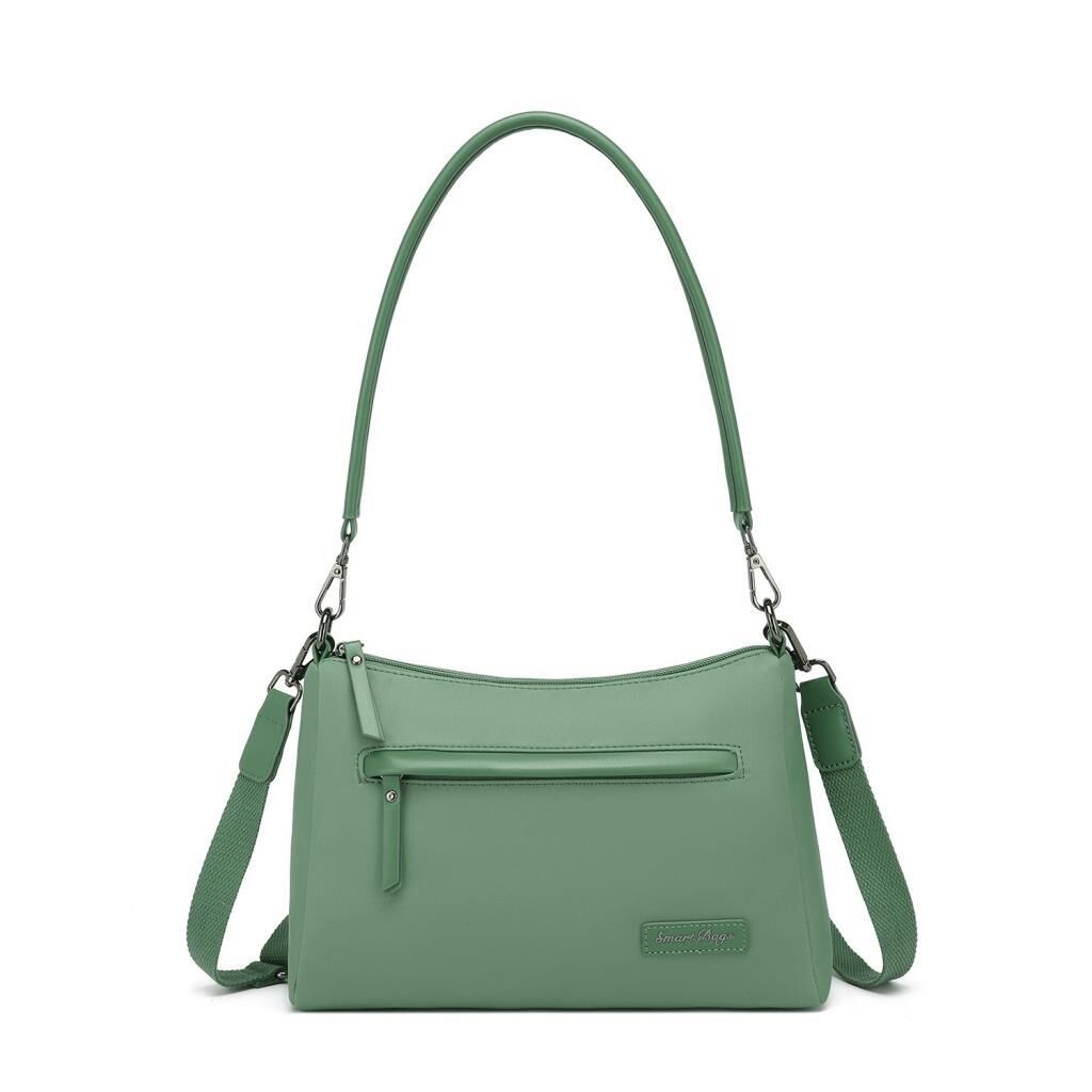 Smart Bags Twill Dimi Kumaş Kadın Omuz Çantası 3325 Yeşil
