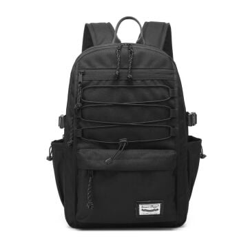 Smart Bags Sırt Çantası Okul Boyu Laptop Gözlü 3156 01 Siyah