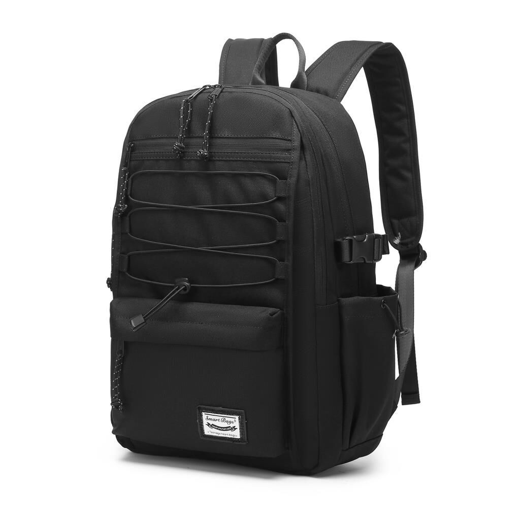 Smart Bags Sırt Çantası Okul Boyu Laptop Gözlü 3156 01 Siyah