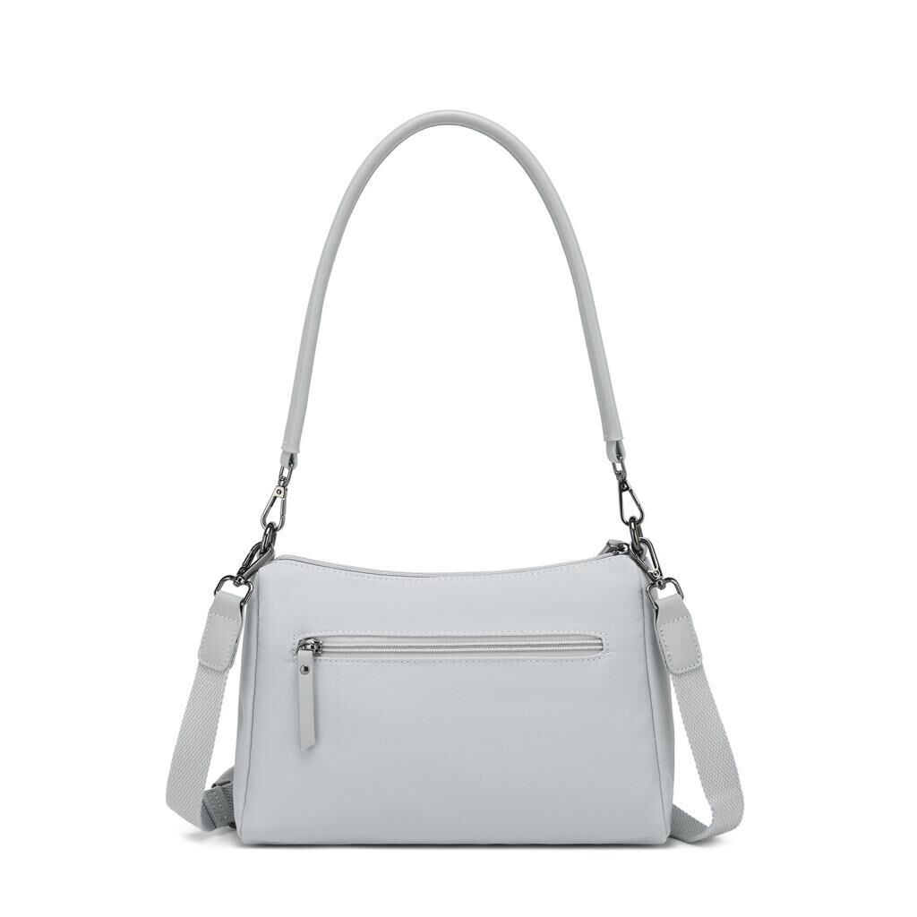 Smart Bags Twill Dimi Kumaş Kadın Omuz Çantası 3325 Gri