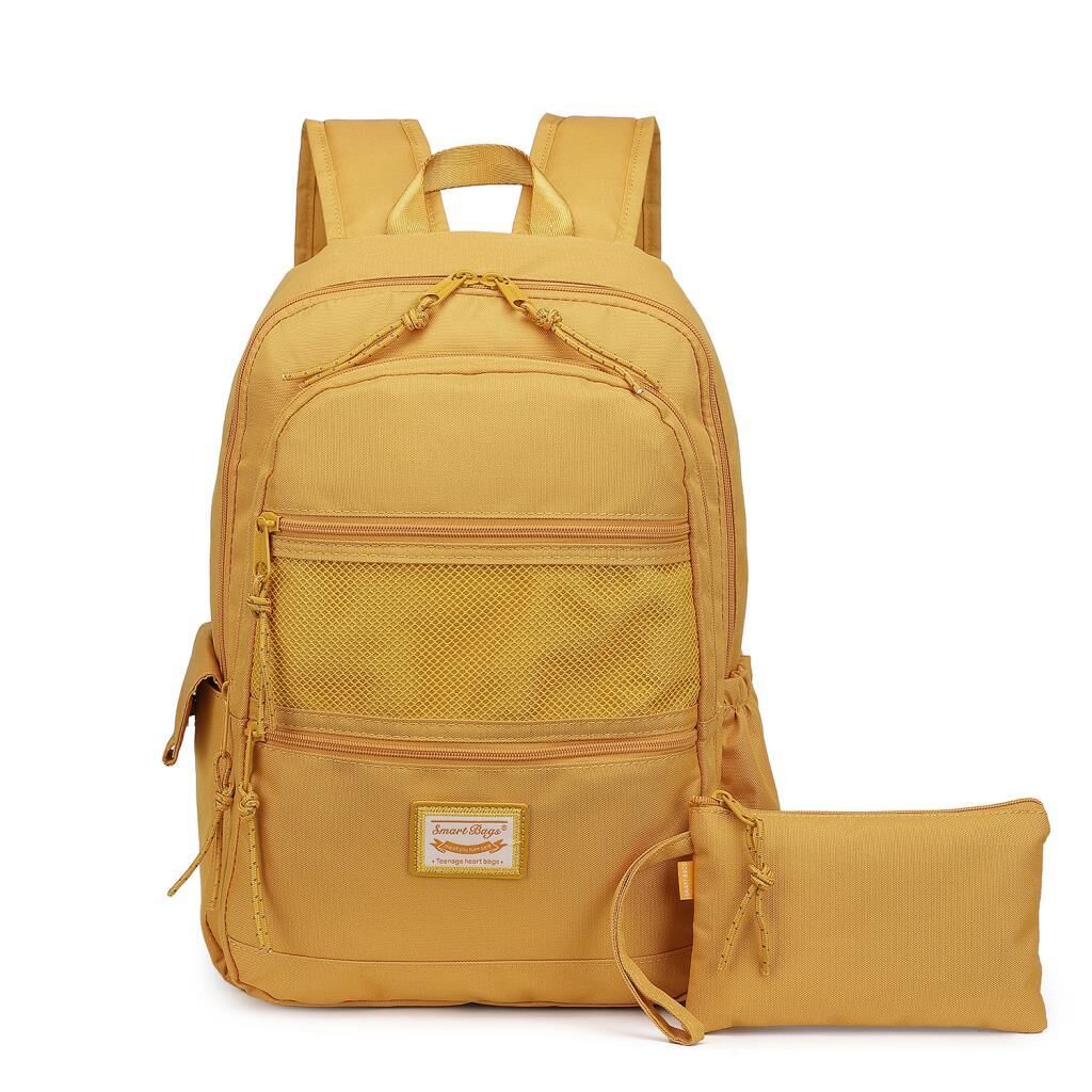 Smart Bags Sırt Çantası Okul Boyu Kalem Kutusu Hediyeli 3237 Hardal