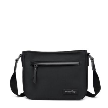 Smart Bags Twill Dimi Kumaş Postacı Kadın Çantası 3324 Siyah