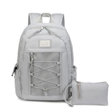 Smart Bags Sırt Çantası Okul Boyu Kalem Kutusu Hediyeli 3238 A.Gri