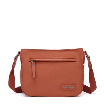 Twill Dimi Kumaş Postacı Kadın Çantası Smart Bags 3324 Kiremit