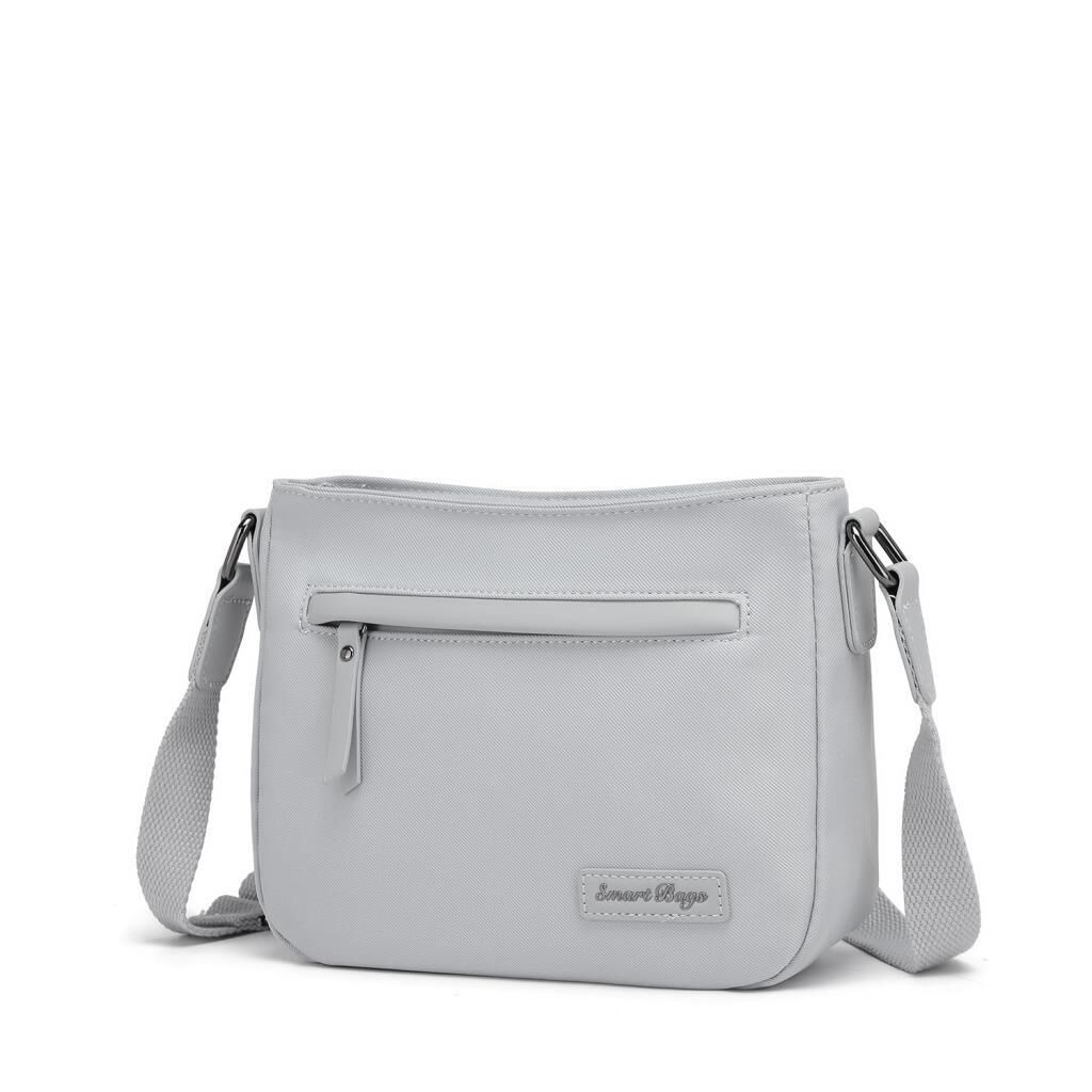Smart Bags Twill Dimi Kumaş Postacı Kadın Çantası 3324 Gri