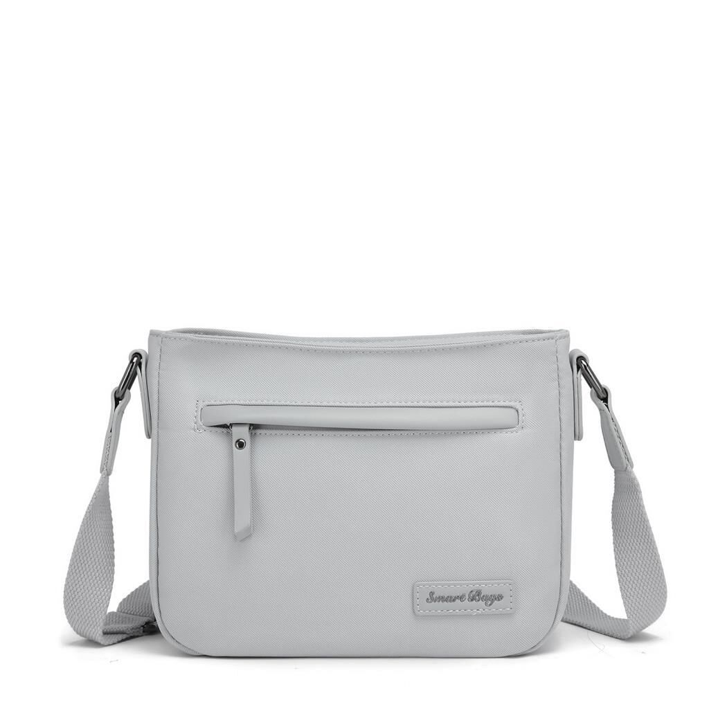 Smart Bags Twill Dimi Kumaş Postacı Kadın Çantası 3324 Gri