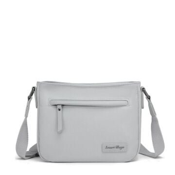 Twill Dimi Kumaş Postacı Kadın Çantası Smart Bags 3324 Gri
