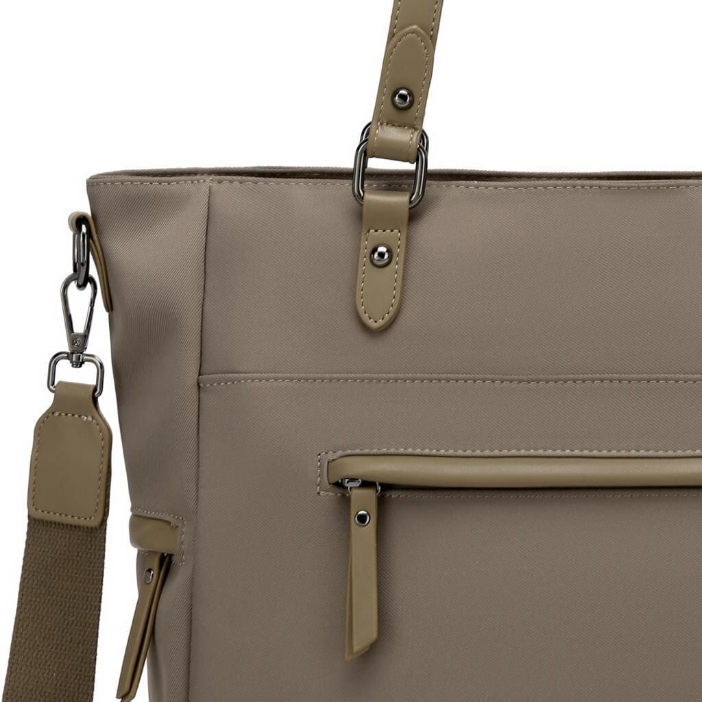 Smart Bags Twill Dimi Kumaş Kadın Omuz Çantası 3323 A.Kahve