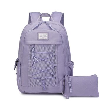 Smart Bags Sırt Çantası Okul Boyu Kalem Kutusu Hediyeli 3238 Eflatun