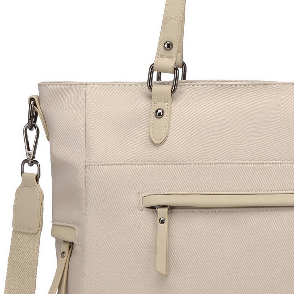 Smart Bags Twill Dimi Kumaş Kadın Omuz Çantası 3323 Bej