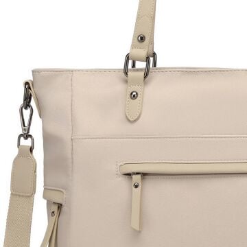 Smart Bags Twill Dimi Kumaş Kadın Omuz Çantası 3323 Bej
