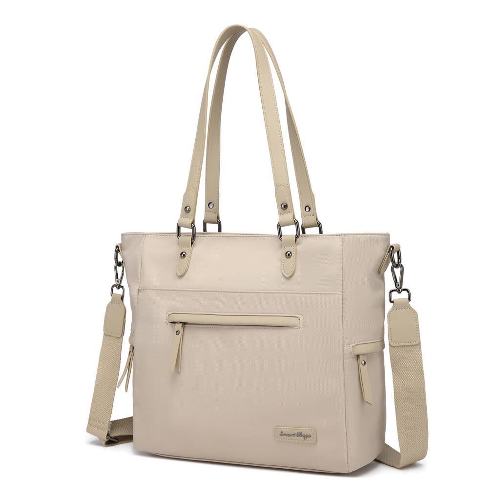 Smart Bags Twill Dimi Kumaş Kadın Omuz Çantası 3323 Bej