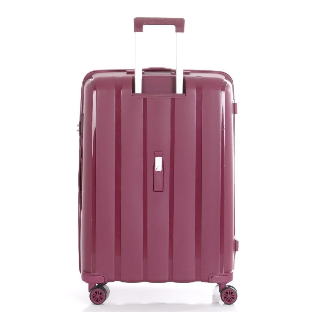 MÇS Bavul Büyük ve Orta 2li Set Kırılmaz Silikon Valiz V305 Mürdüm