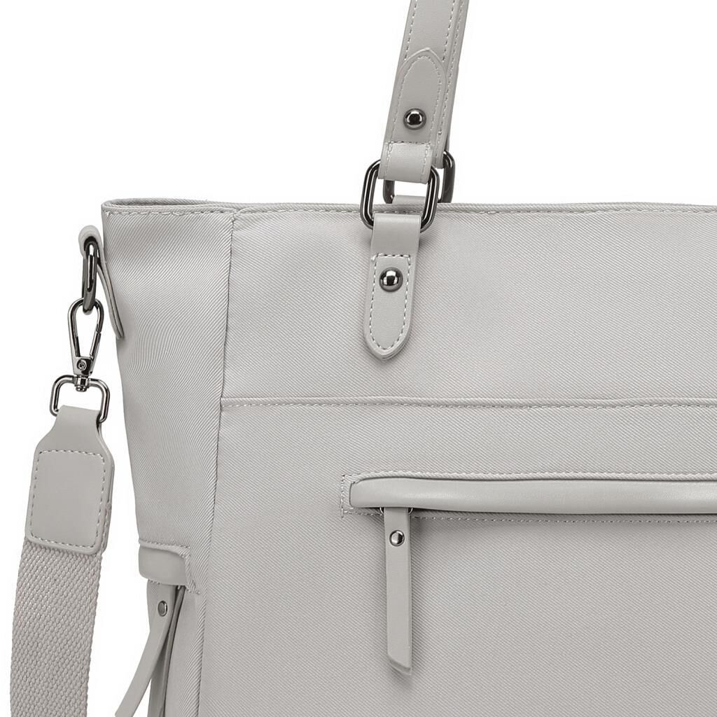Smart Bags Twill Dimi Kumaş Kadın Omuz Çantası 3323 Vizon