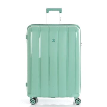 MÇS Bavul Büyük ve Orta 2li Set Kırılmaz Silikon Valiz V305 Su Yeşili