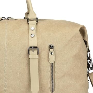 C-Active Limited Edition Kanvas Kumaş Spor Seyahat Çantası 1273 Vizon