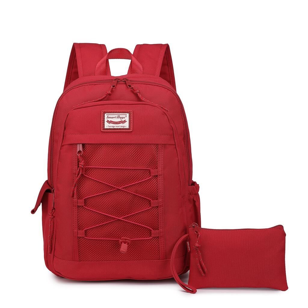 Smart Bags Sırt Çantası Okul Boyu Kalem Kutusu Hediyeli 3238 Vişne