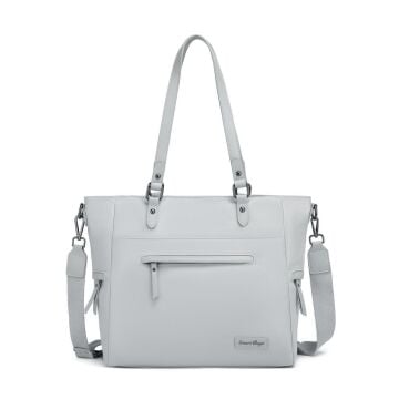 Smart Bags Twill Dimi Kumaş Kadın Omuz Çantası 3323 Gri