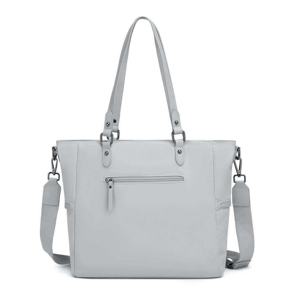 Smart Bags Twill Dimi Kumaş Kadın Omuz Çantası 3323 Gri