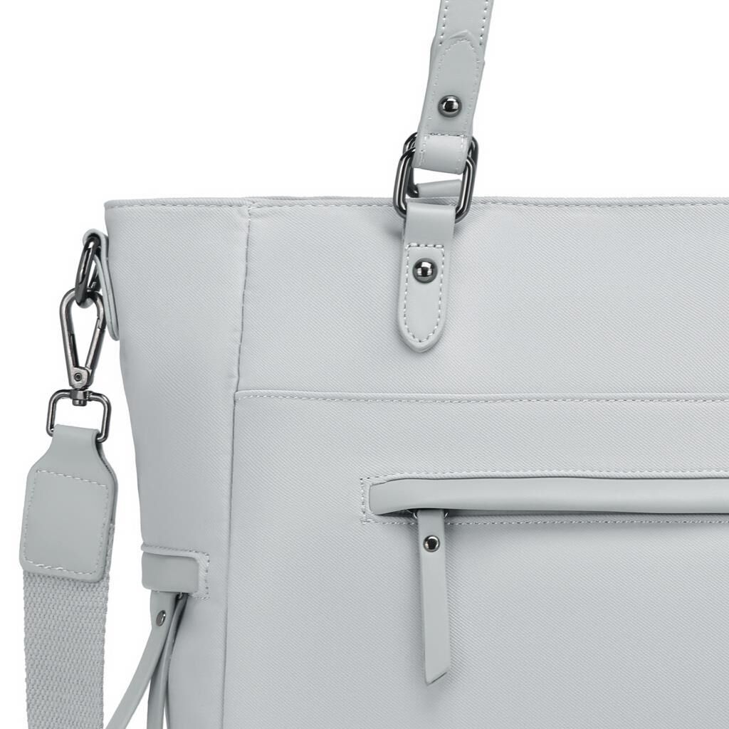 Smart Bags Twill Dimi Kumaş Kadın Omuz Çantası 3323 Gri