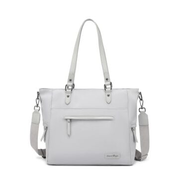 Smart Bags Twill Dimi Kumaş Kadın Omuz Çantası 3323 A.Gri