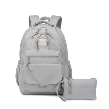Smart Bags Sırt Çantası Okul Boyu Kalem Kutusu Hediyeli 3235 A.Gri