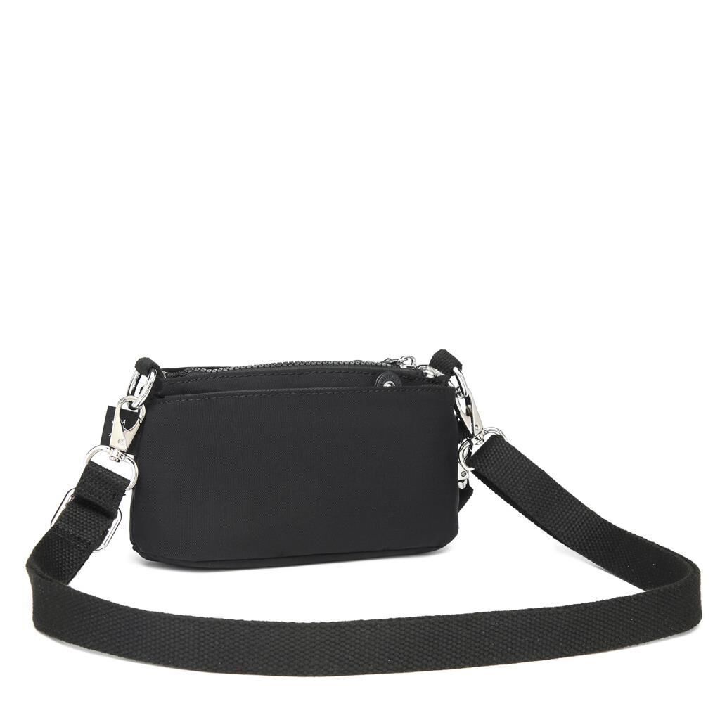 Minik Boy Krinkıl Kumaş Kadın Postacı Çantası Smart Bags 3268 Siyah