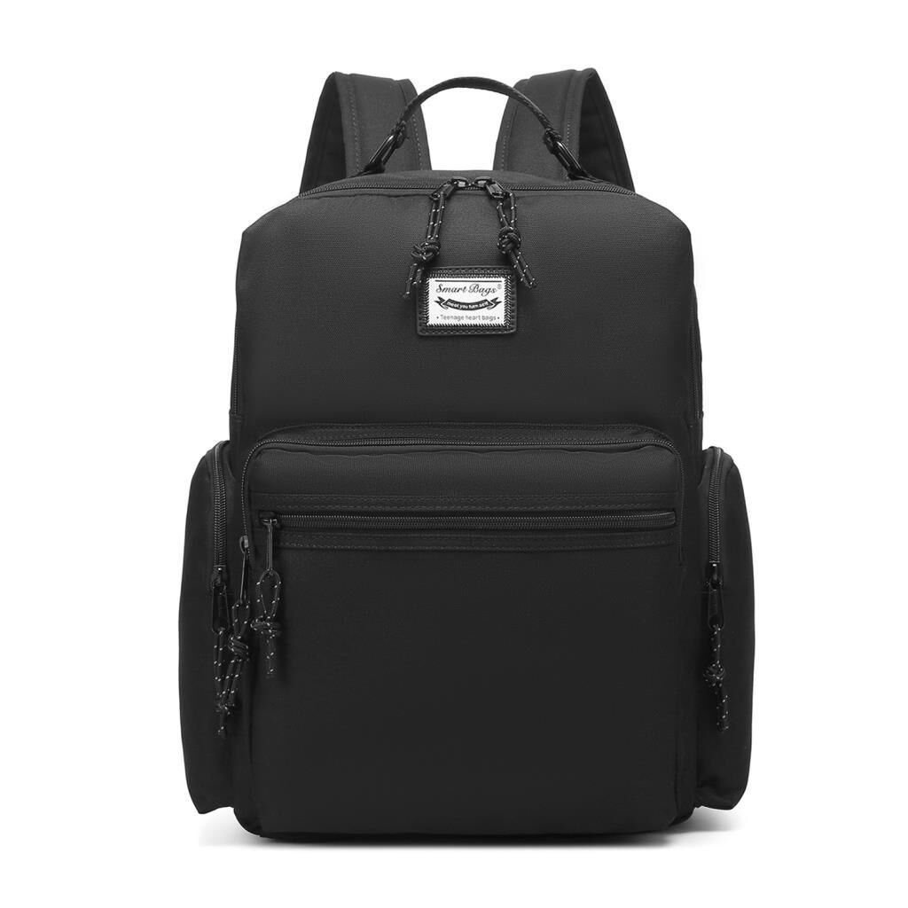 Smart Bags Sırt Çantası Okul Boyu Laptop Gözlü 3124 01 Siyah