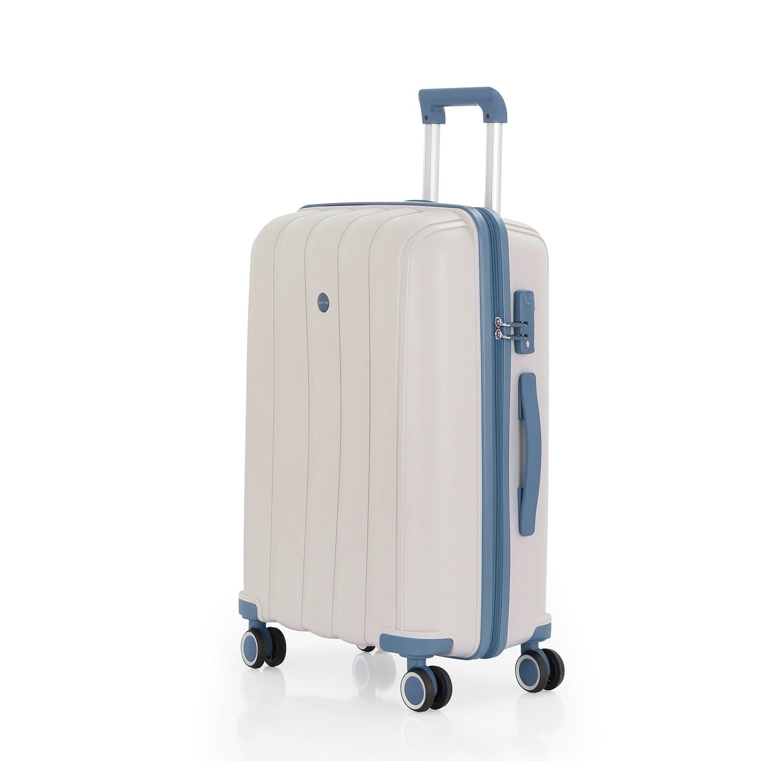 MÇS Bavul Orta ve Kabin 2li Set Kırılmaz Silikon Valiz V305