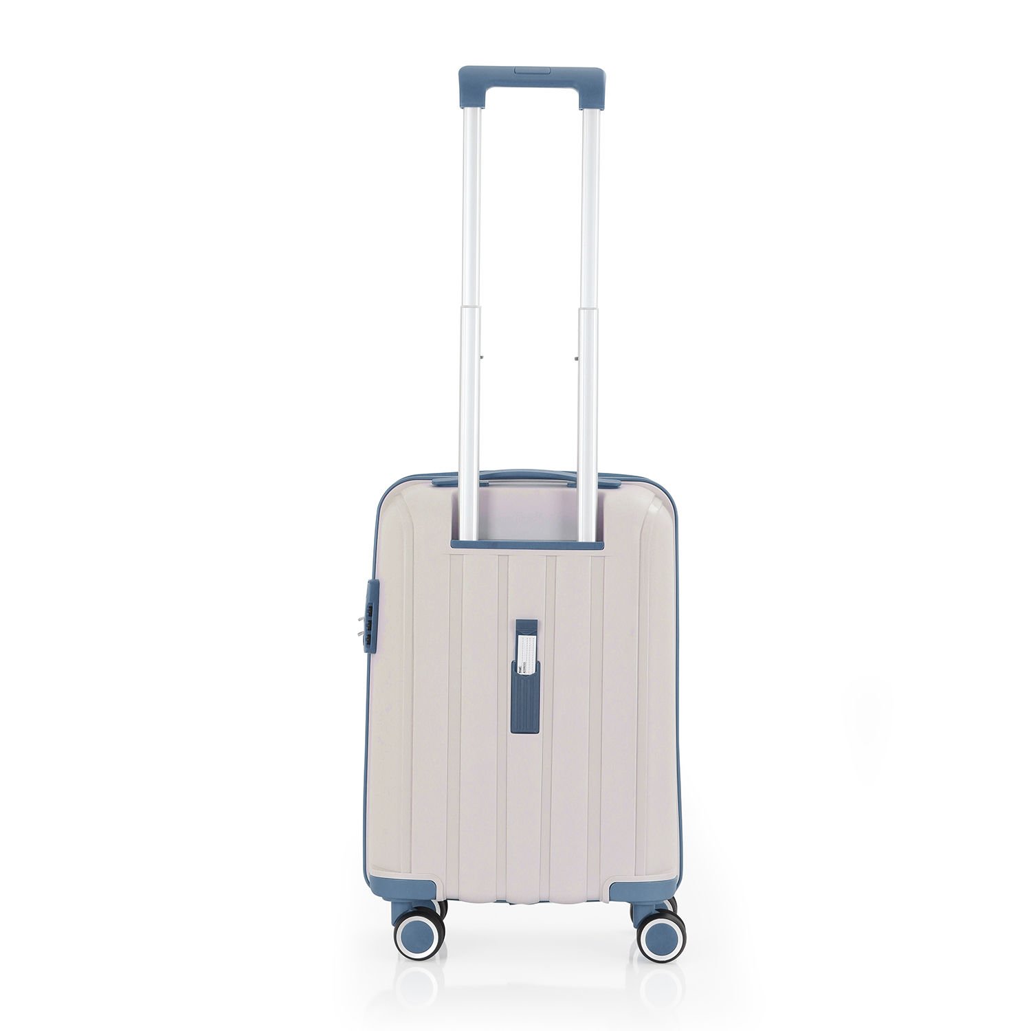 MÇS Bavul Orta ve Kabin 2li Set Kırılmaz Silikon Valiz V305 Kemik/SuYeşili