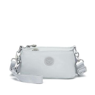 Minik Boy Krinkıl Kumaş Kadın Postacı Çantası Smart Bags 3268 11 A.Gri