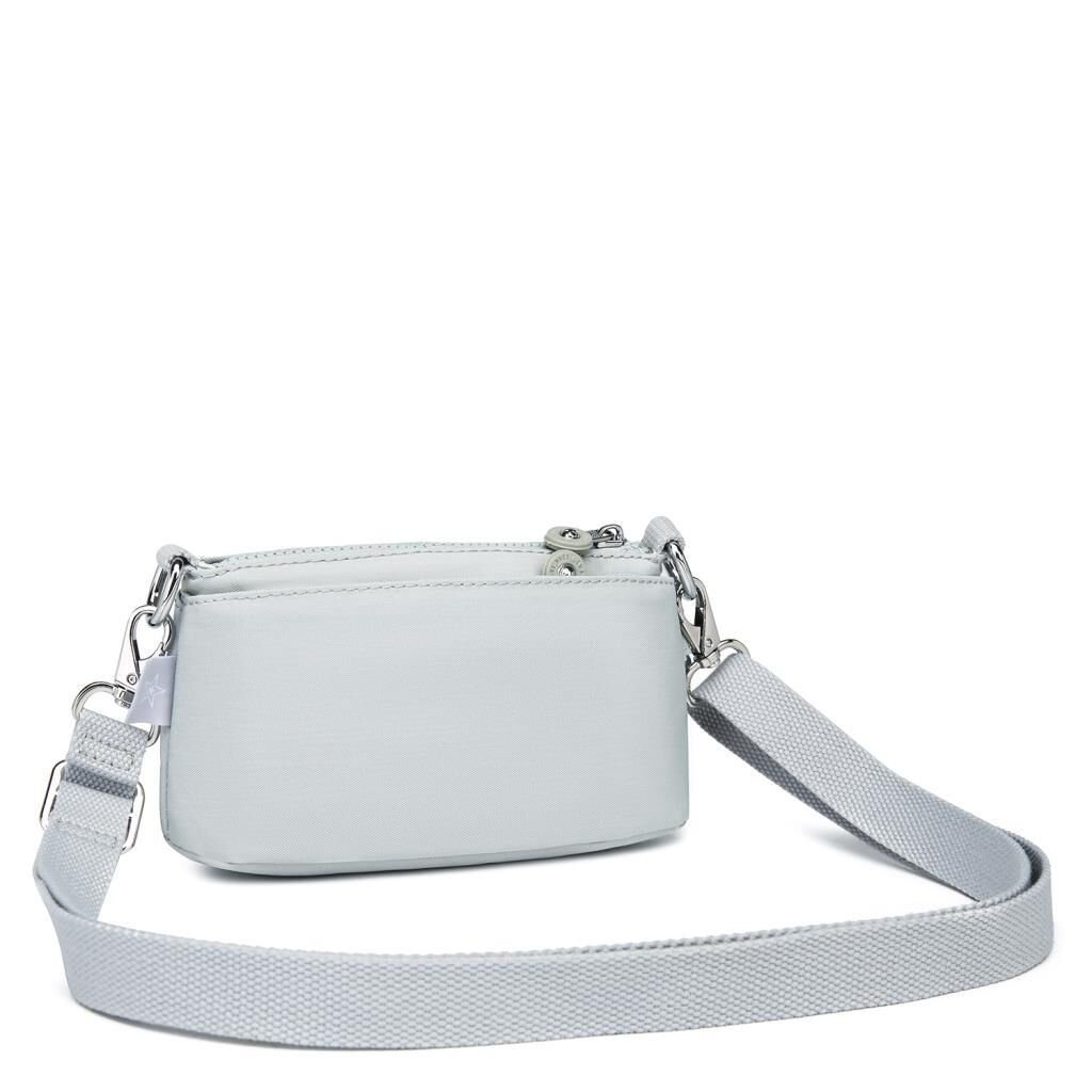 Minik Boy Krinkıl Kumaş Kadın Postacı Çantası Smart Bags 3268 11 A.Gri