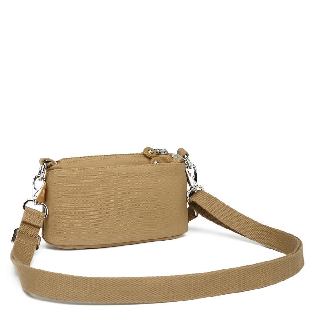 Minik Boy Krinkıl Kumaş Kadın Postacı Çantası Smart Bags 3268 Camel