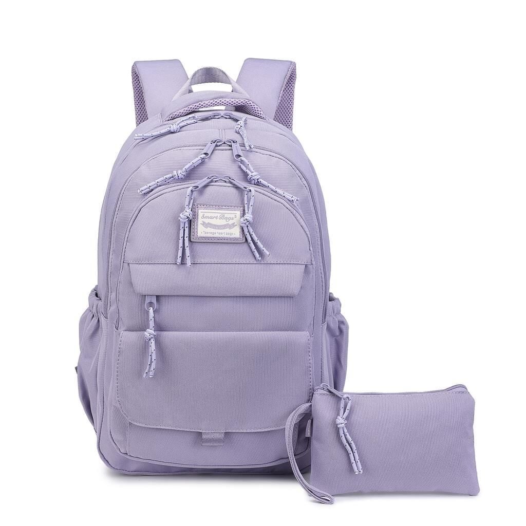 Smart Bags Sırt Çantası Okul Boyu Kalem Kutusu Hediyeli 3235 Eflatun