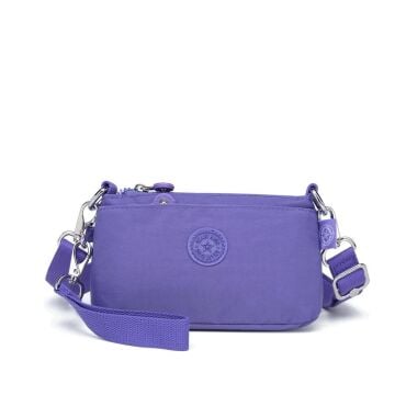 Minik Boy Krinkıl Kumaş Kadın Postacı Çantası Smart Bags 3268 Mor