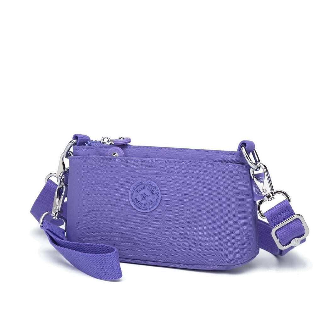 Minik Boy Krinkıl Kumaş Kadın Postacı Çantası Smart Bags 3268 Mor