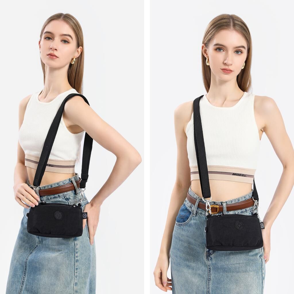 Minik Boy Krinkıl Kumaş Kadın Postacı Çantası Smart Bags 3268 Mor