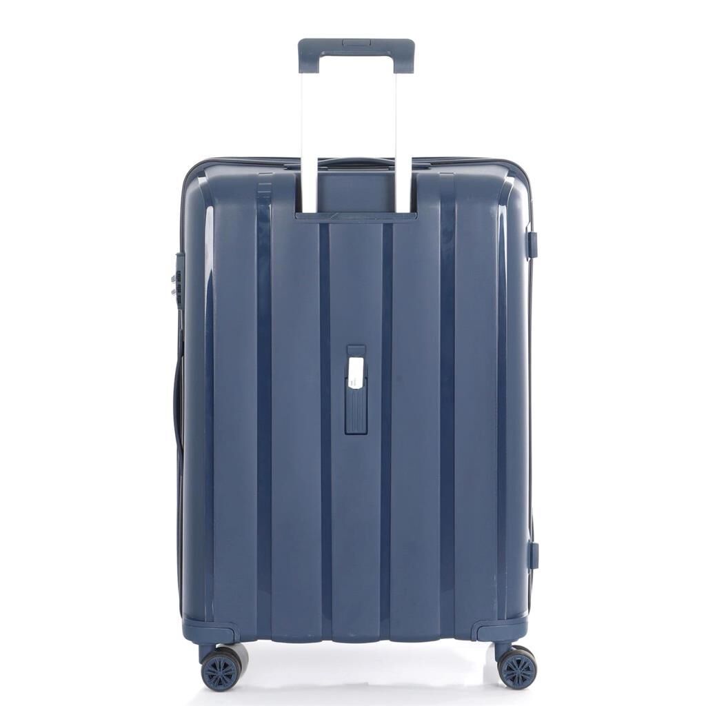 MÇS Bavul Orta ve Kabin 2li Set Kırılmaz Silikon Valiz V305 Lacivert