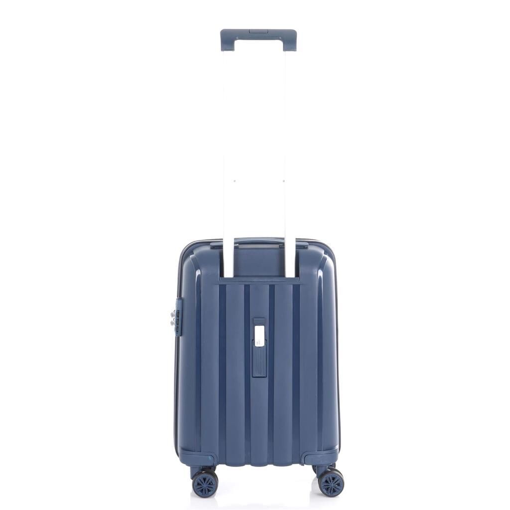 MÇS Bavul Orta ve Kabin 2li Set Kırılmaz Silikon Valiz V305 Lacivert