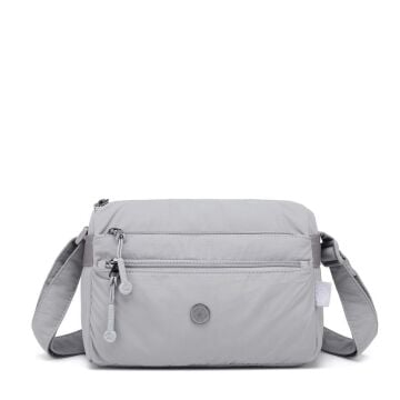 Smart Bags Mikro Poly Kumaş Postacı Kadın Çantası 1006 Gri