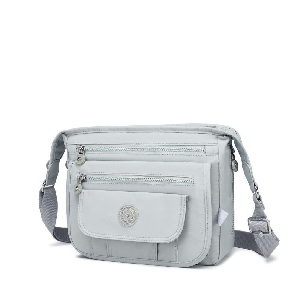 Krinkıl Kumaş Kadın Postacı Çantası Smart Bags 3005 Bej