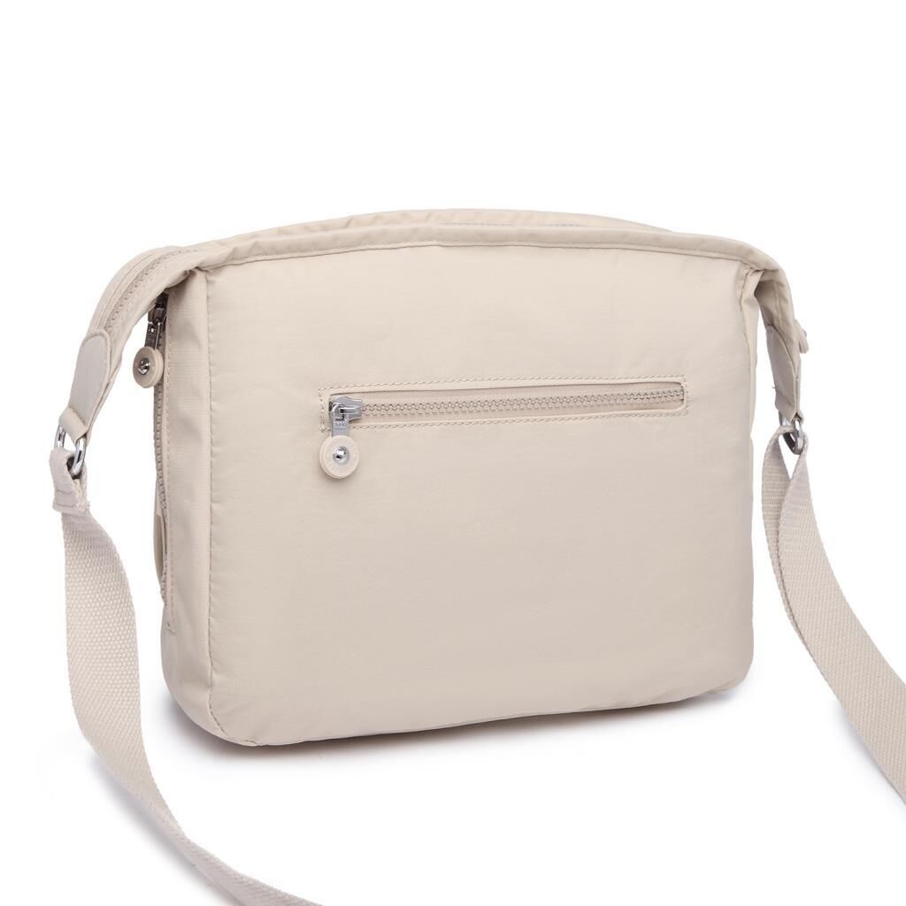 Krinkıl Kumaş Kadın Postacı Çantası Smart Bags 3005 Bej