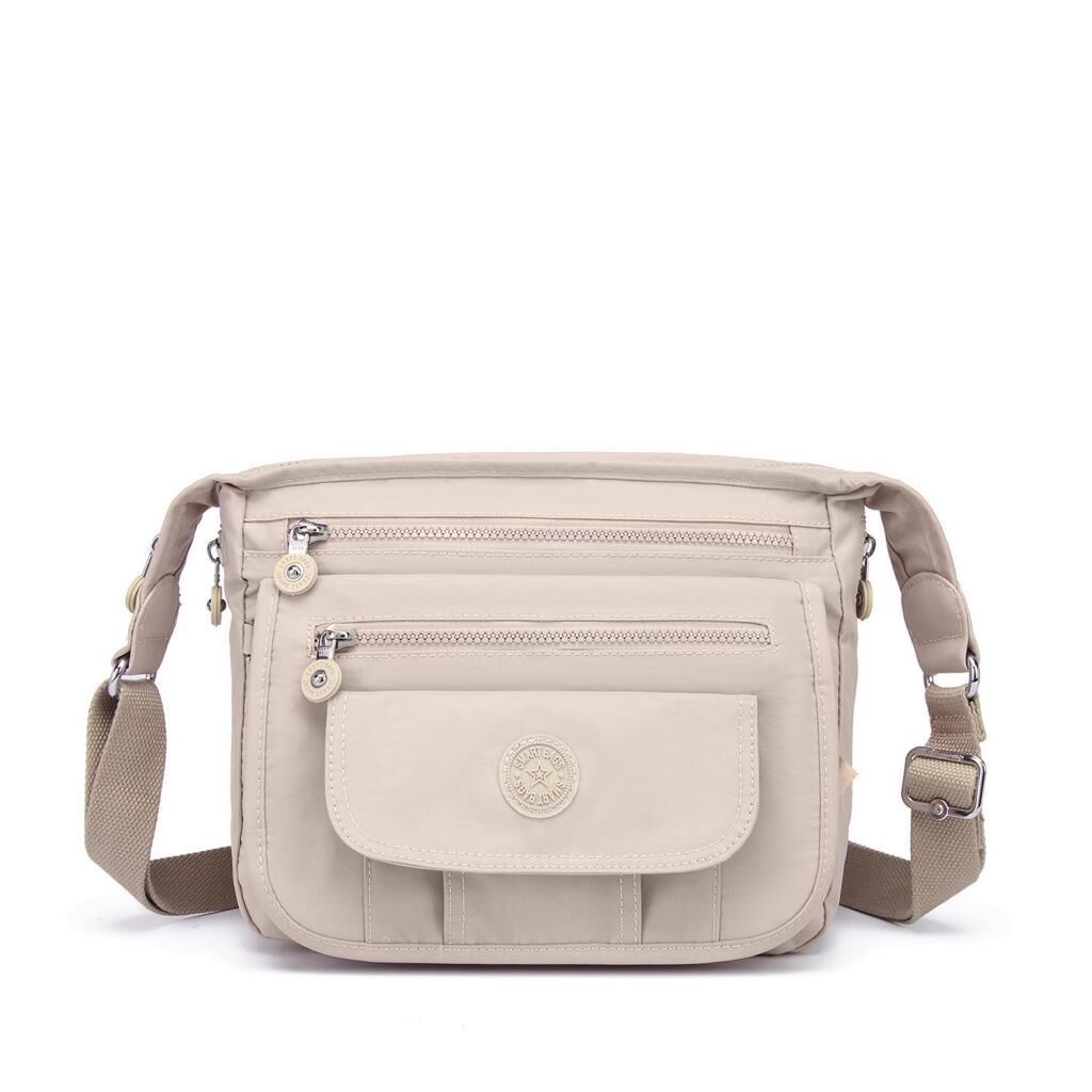 Krinkıl Kumaş Kadın Postacı Çantası Smart Bags 3005 Bej
