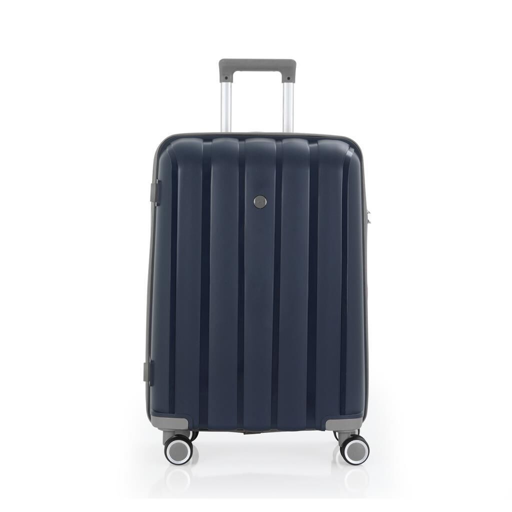 MÇS Bavul Orta ve Kabin 2li Set Kırılmaz Silikon Valiz V305 Laci/Gri