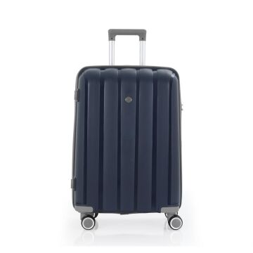 MÇS Bavul Orta ve Kabin 2li Set Kırılmaz Silikon Valiz V305 Laci/Gri