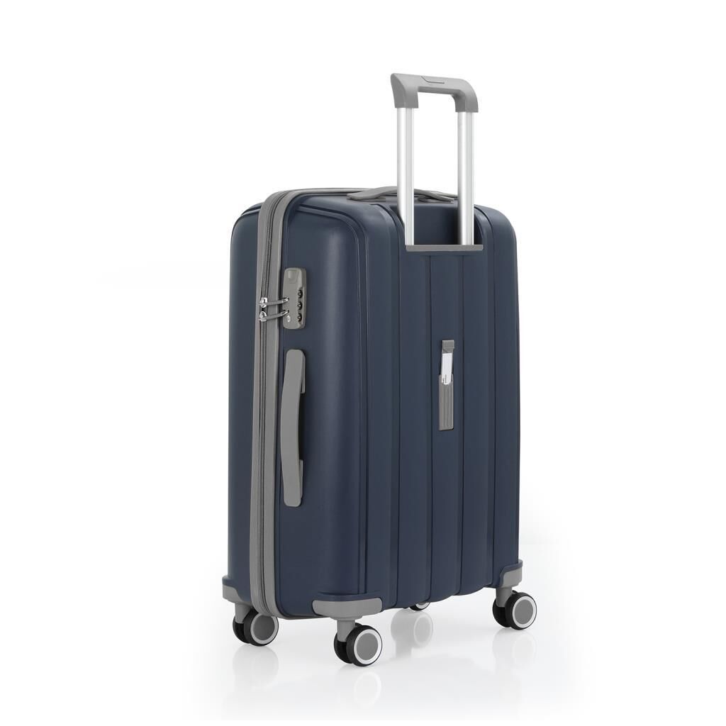 MÇS Bavul Orta ve Kabin 2li Set Kırılmaz Silikon Valiz V305 Laci/Gri