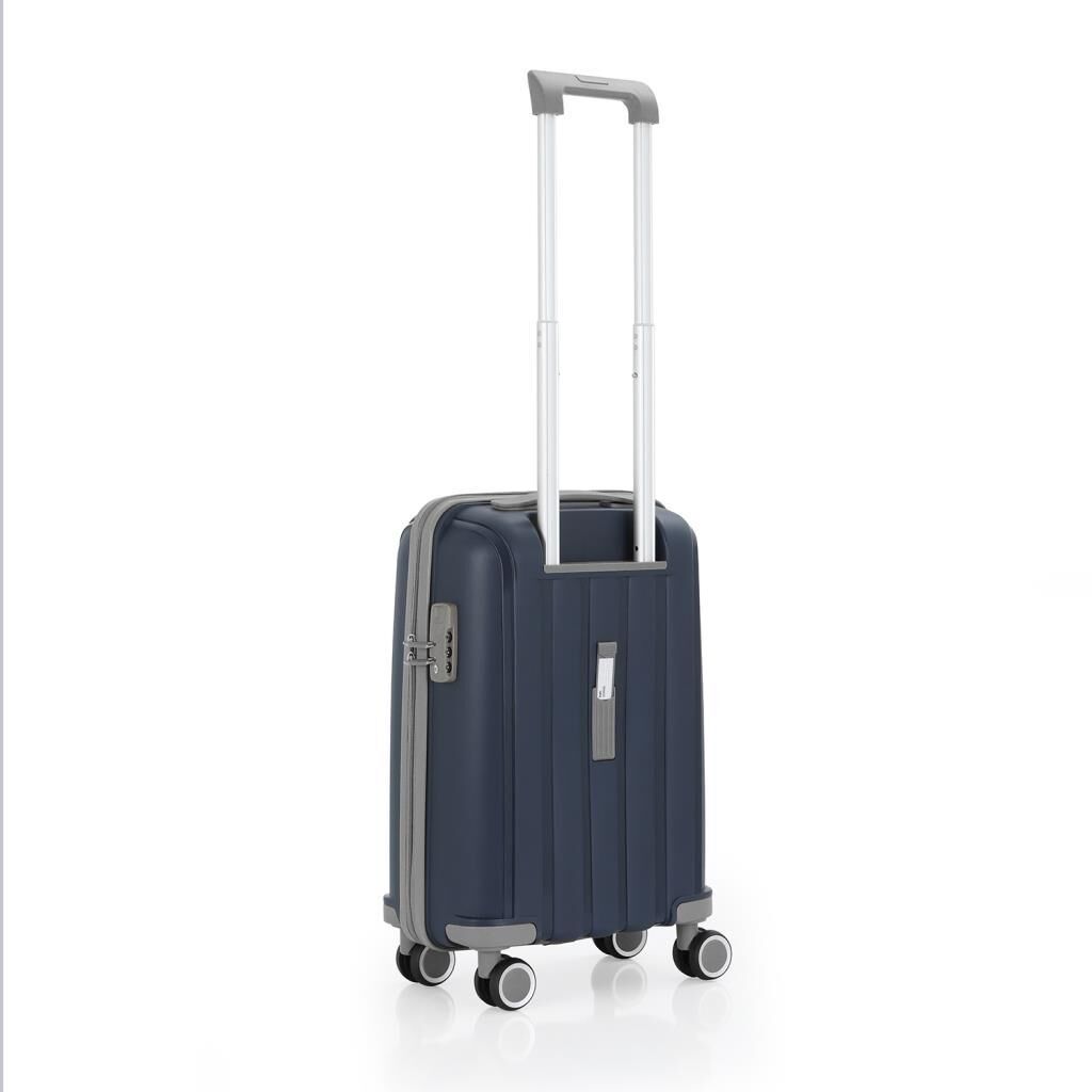 MÇS Bavul Orta ve Kabin 2li Set Kırılmaz Silikon Valiz V305 Laci/Gri