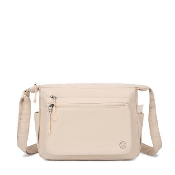 Smart Bags Mikro Poly Kumaş Postacı Kadın Çantası 3146 Bej