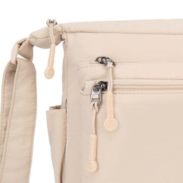 Smart Bags Mikro Poly Kumaş Postacı Kadın Çantası 3146 Bej