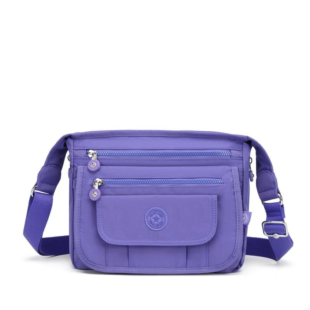 Krinkıl Kumaş Kadın Postacı Çantası Smart Bags 3005 Mor
